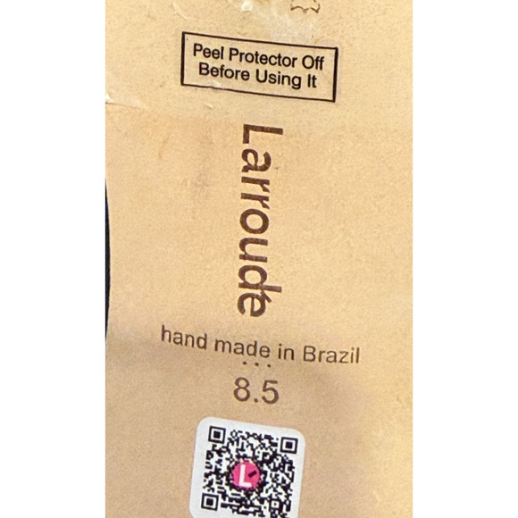 NEW LARROUDE BLACK STEWART LEATHER POINTED TOE BOOTIES BOOTS HEELS SZ 8.5 - Picture 9 of 10